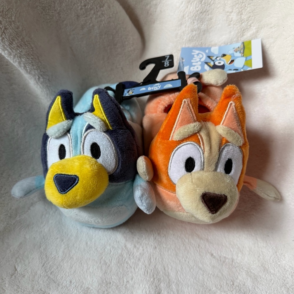 Bluey Toddler 3D Characters Slippers size 7/8 cute cozy Bingo